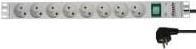 Image du produit Bachmann 19" 1U 8xUTE 1xswitch power (8 x, CEE 7/3, PECO 7/5, 2 m)