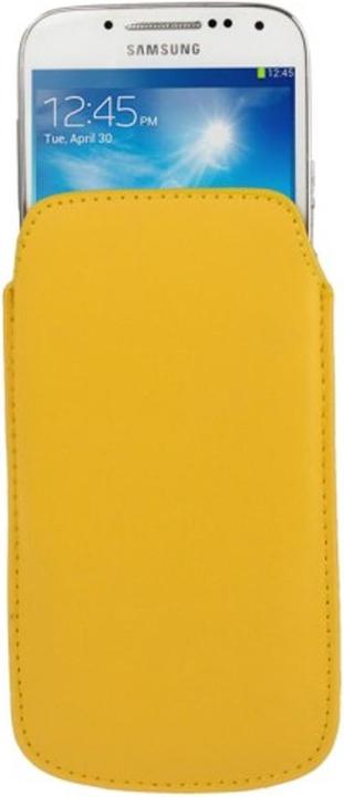 Produktbild König Design Handyhülle Tasche Slide Hülle Gelb (Apple iPhone 5c, Apple iPhone 5)