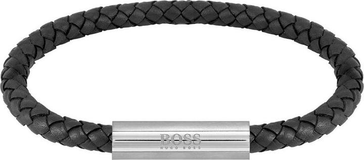 Image du produit Hugo Boss Bracelet en cuir tricoté pour homme 1580152 (19.50 cm, Cuir, Acier inoxydable)