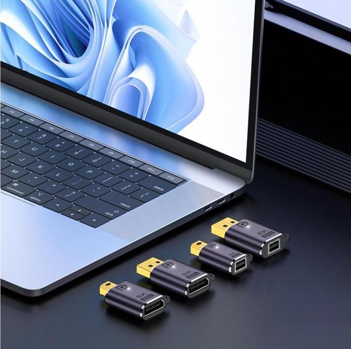 Produktbild PowerGuard Mini DisplayPort zu DisplayPort Adapter 8K 60Hz MiniDP to DP (Mini DP)