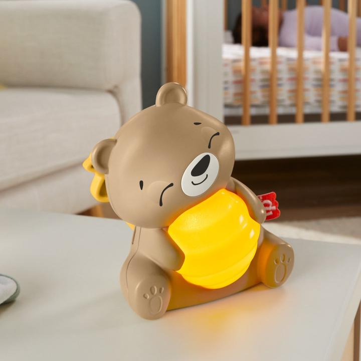Image du produit Fisher-Price Ourson apaisant Boîte à musique à emporter pour bébé avec minuterie réglable pour nouveau-né