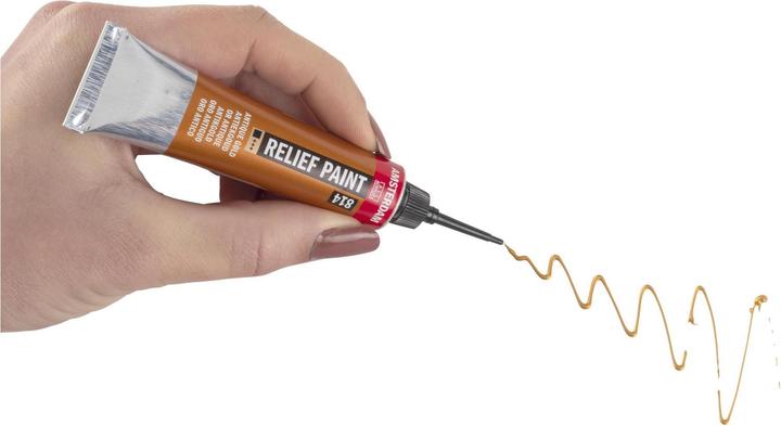 Actual product image Amsterdam Acrylic paint Reliefpaint 814 (Antique Gold, 20 ml)