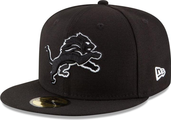 New Era 59Fifty Fitted Cap - BLACK Detroit Lions - 7 3/8 (7 3/8)