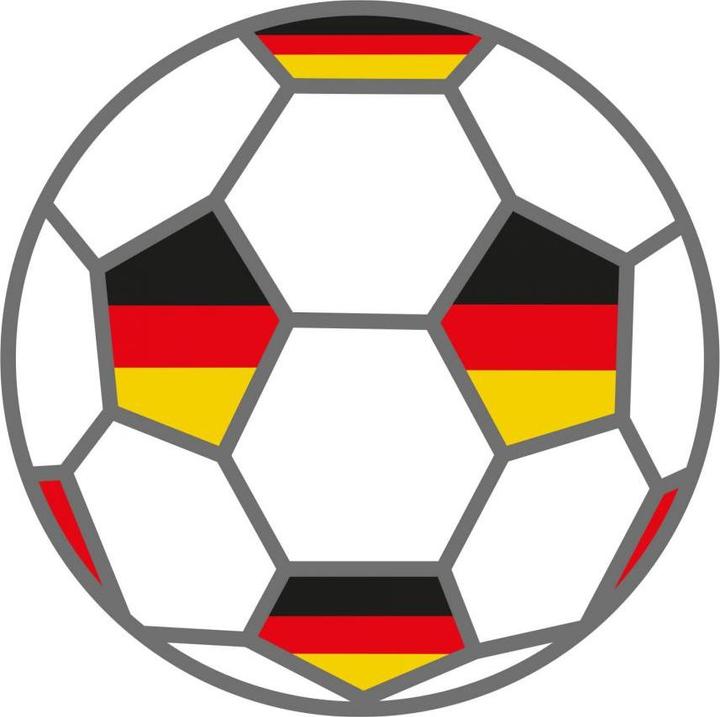 Produktbild Trenddeko Fussball mit Deutschland-Fahnen (10 x 10 cm, 100 x 100 cm, 80 x 80 cm, 60 x 60 cm, 20 x 20 cm, 40 x 40 cm)