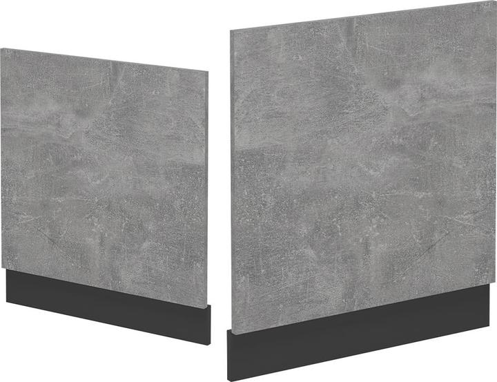 Actual product image Vicco Dishwasher front panel R-Line, Concrete/Anthracite, 60 cm, WT Oak