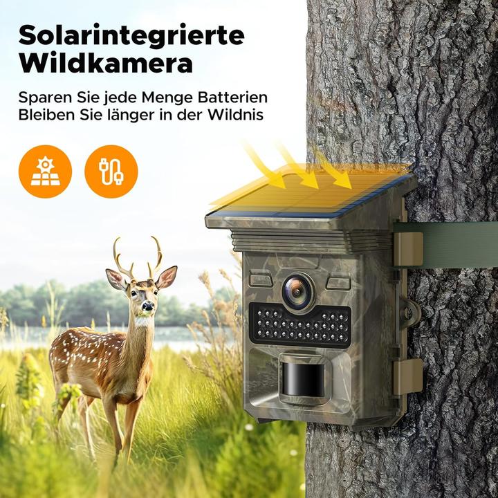 Produktbild Voopeak Solar-Wildkamera 4K mit Bewegungsmelder