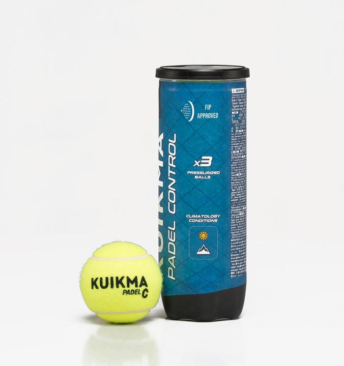 Actual product image Kuikma Padel balls pressure balls three cans of 3 - Club