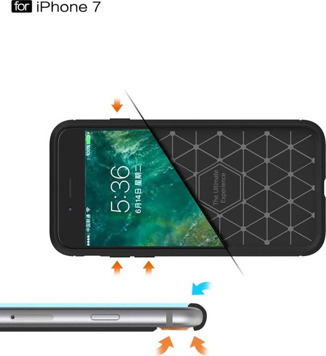 Produktbild König Design Apple iPhone 7 Hülle Case Handy Cover Schutz Tasche Schutzhülle Bumper Etui Blau (Apple iPhone 7)