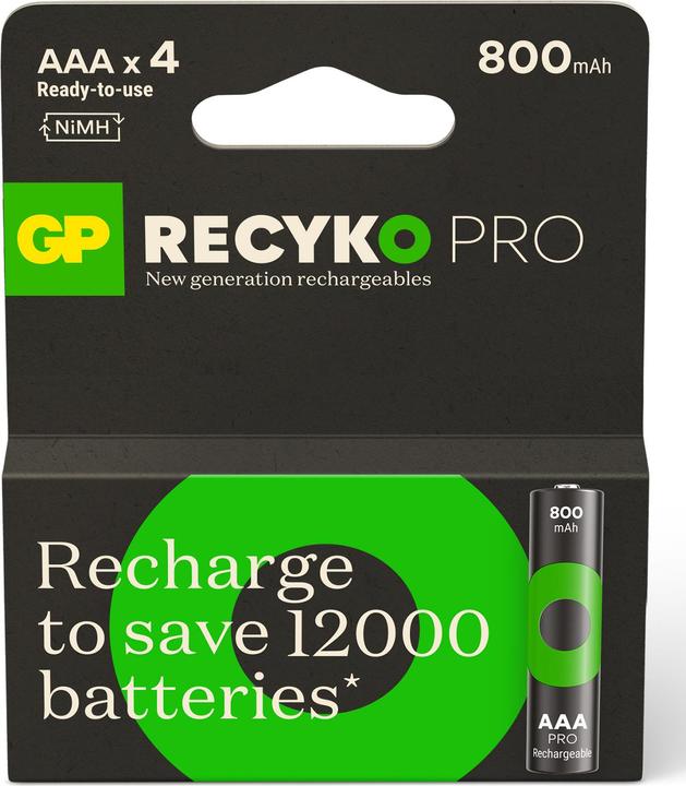 Image du produit GP Batteries Batteries rechargeables autres (4 pcs, AAA, 800 mAh)