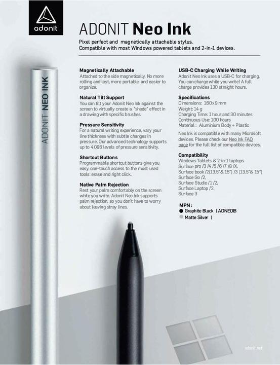 Actual product image Adonit Neo Ink