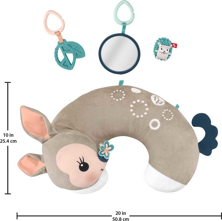 Produktbild Fisher-Price Rehkitz Spielkissen mit Spiegel, Beissring und Igel-Rassel