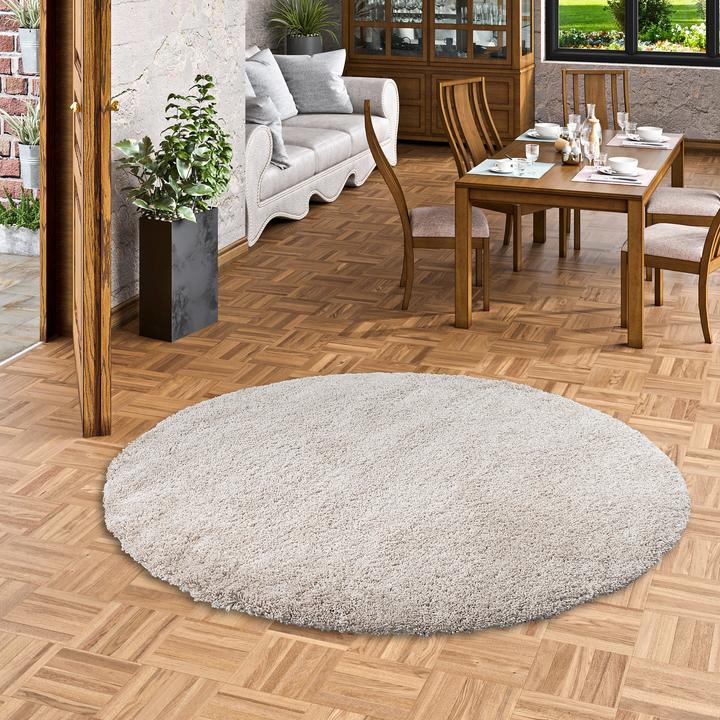 Immagine prodotto Pergamon Tappeto Shaggy di lusso a pelo lungo a pelo lungo a pelo alto (Ø 80 cm)