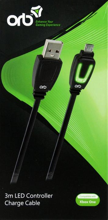 ORB Xbox One - Câble de charge du contrôleur LED 3m () (Xbox One S)