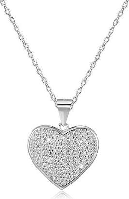 Actual product image Beneto Silver necklace with heart AGS122 / 48