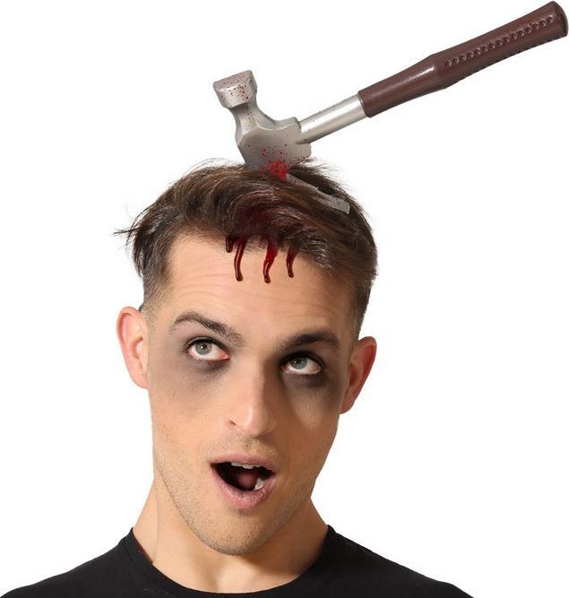 Actual product image PhoneLook Bandeau serre-tête déguisement effrayant avec faux sang Marteau