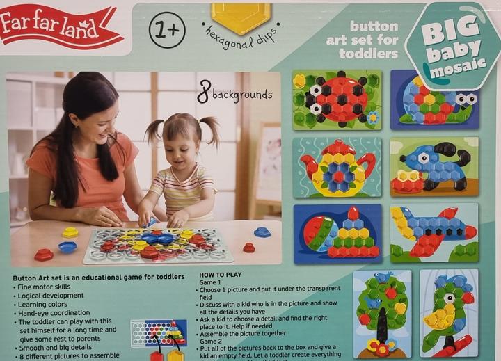 Image du produit Montessori Jeu éducatif, jeu familial, Big Baby Mosaic - Coccinelle 52 pièces