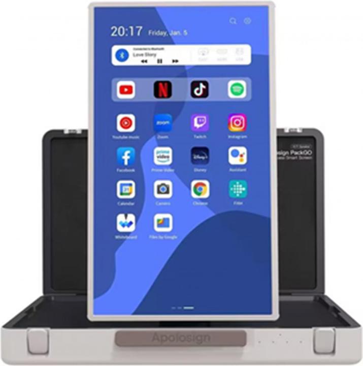 Image du produit Allnet Presentation Suitcase Écran haute performance 27 pouces, Android 12, RK3588, HDMI In, mallette (27", 128 Go, Noir)