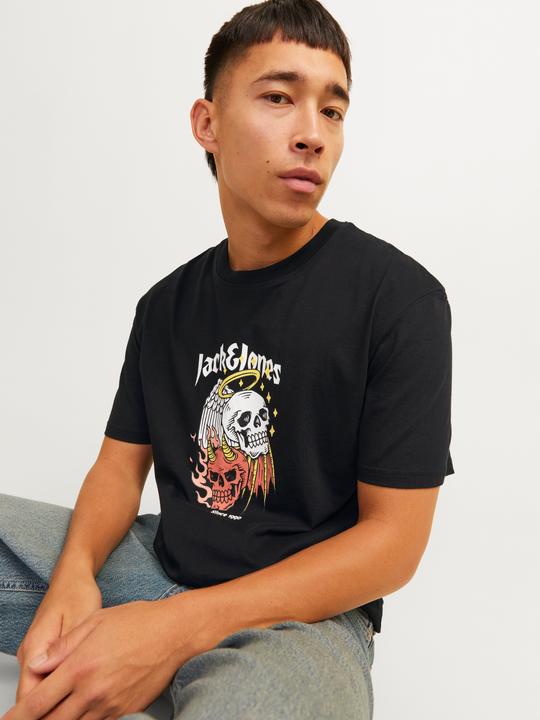 Actual product image Jack & Jones Jorseven Skull Tee Ss Crew Neck Sn (XS)