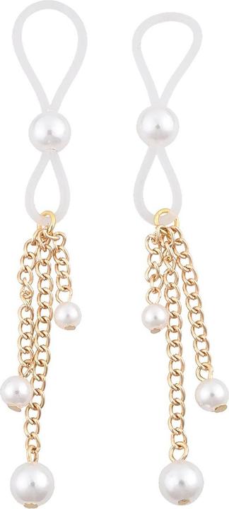 Produktbild Sportsheets Sex And Mischief Pearl Nipple Ties Gold 10 cm