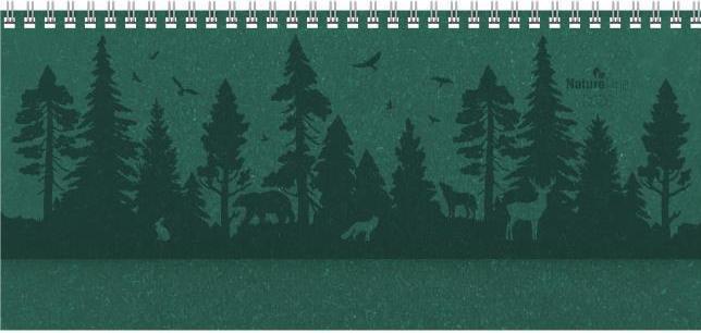 Actual product image Alpha Edition Tisch-Querkalender Nature Line Forest 2026 - Tisch-Kalender - Büro-Kalender quer 29,7x13,5 cm - 1 (German)