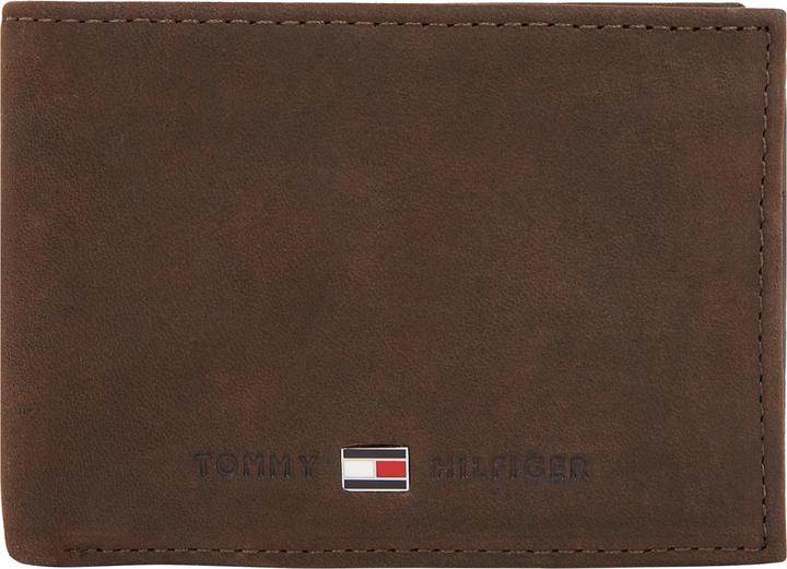 Produktbild Tommy Hilfiger Herren Geldbörse Johnson Mini CC Flap Coin Pocket Pocket aus Leder, Braun (Brown), On