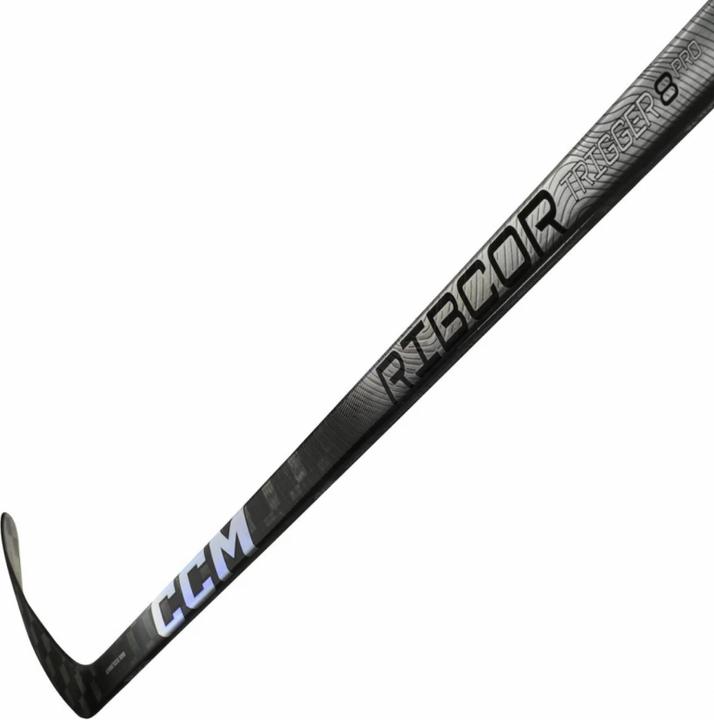 Actual product image CCM Ribcor Trigger 8 Pro Chrome SR Hockey Composite Stick (left, 29, SR 80 Flex) (Left)