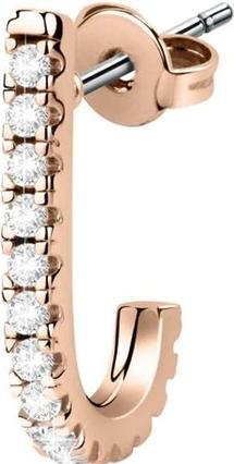 La Petite Story Single semicircular earrings with crystals LPS02ARQ149
