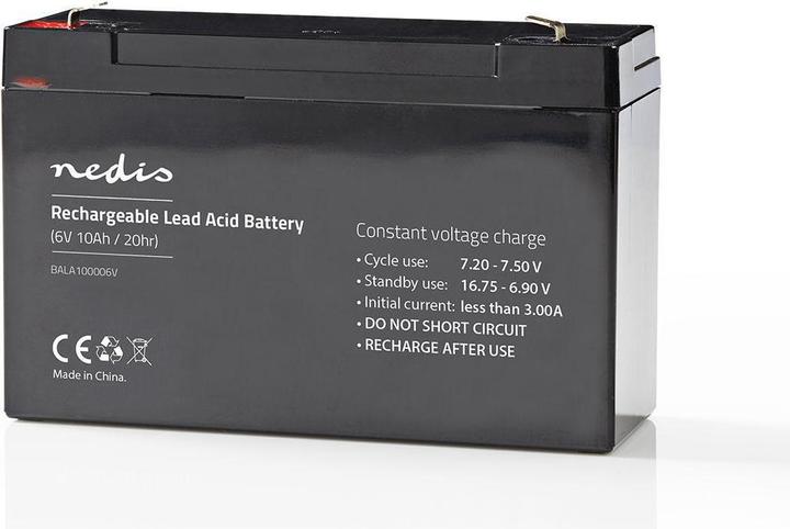 Actual product image Nedis Rechargeable maintenance-free lead battery - Voltage: 6 V - Battery capacity: 10000 mAh - 151 (6 V, 10000 Ah)