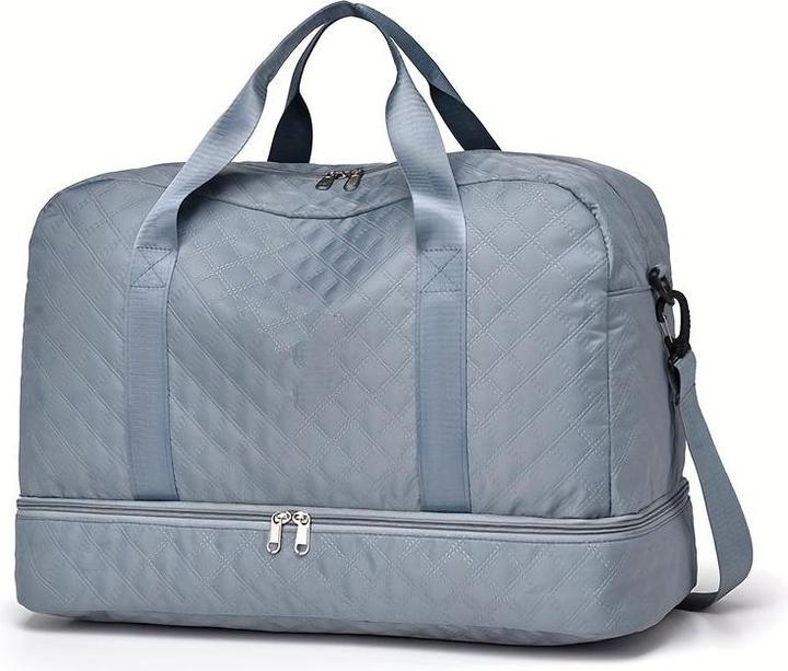 Immagine prodotto Only-Bags.Store Borsa bagaglio leggera con motivo Argyle, borsone da viaggio di grande capacità, portatile per il