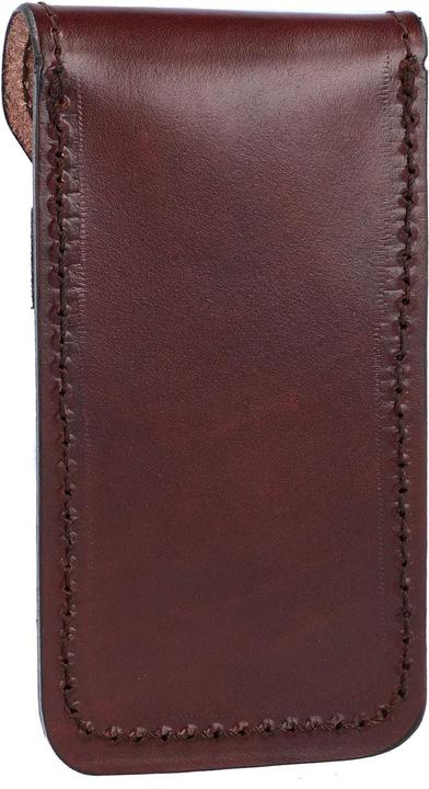 Actual product image Mika Pencil case for 4 pens, saddle leather, brown