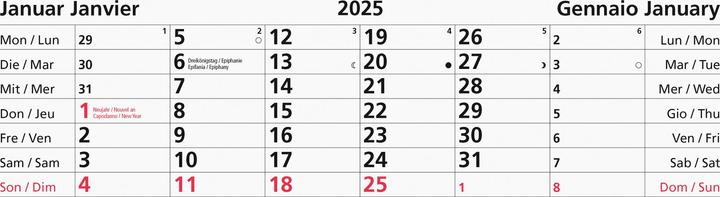 Nährwerte und Zutaten Biella Abreisskalender (24 x 9 cm, Harter Einband, Deutsch, Englisch, Italienisch, Französisch)