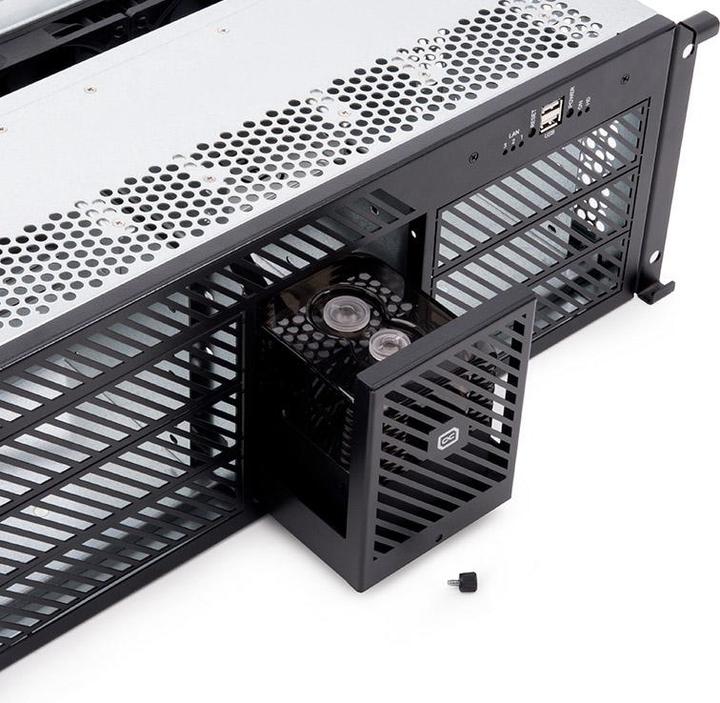 Produktbild Alphacool Front I/O-Panel mit USB 2.0 und Kabelsatz für Servergehäuse