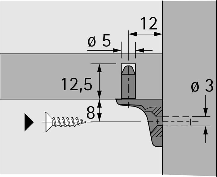 Image du produit Hettich Tablarträger Sekura (1 pcs)