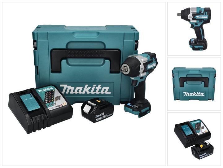 Actual product image Makita DTW 701 RF1J Battery impact wrench 18 V 700 Nm 1/2" XPT Brushless + 1x Battery 3.0 Ah + (Rechargeable battery operated)