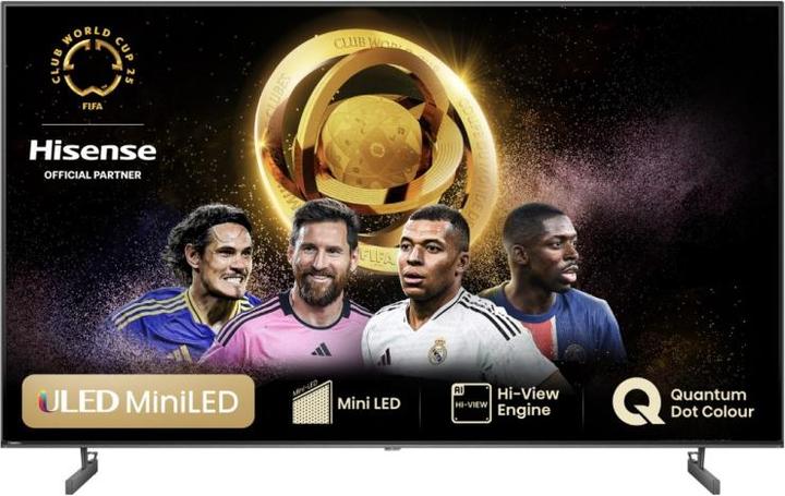 Actual product image Hisense TV 75U6NQ (189 cm (75 inch), black/dark grey, UltraHD/4K, Triple Tuner, Mini LED) (75", LED, 4K, 2024)
