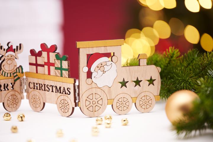 Image du produit VBS Silhouette en bois "Train de Noël