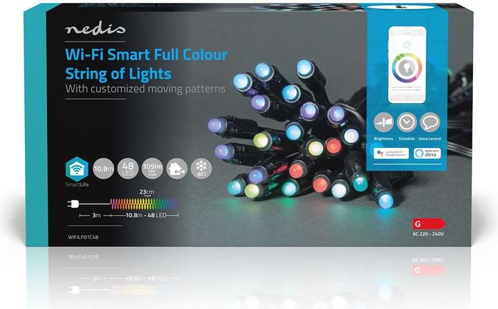 Immagine prodotto Nedis SmartLife LED decorativo | Wi-Fi | RGB | 48 LED | 10,80m | Android™ / IOS (0.23 m)