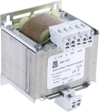 Actual product image Rs Pro Isolation transformer,100VA 0-230V o/p