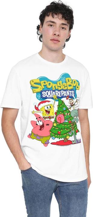 Immagine prodotto Spongebob Squarepants Maglietta Albero di Natale Uomo (S)