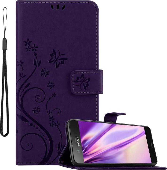 Produktbild Cadorabo Flower Book Hülle für Sony Xperia XZ1 COMPACT (Sony Xperia XZ1 Compact)