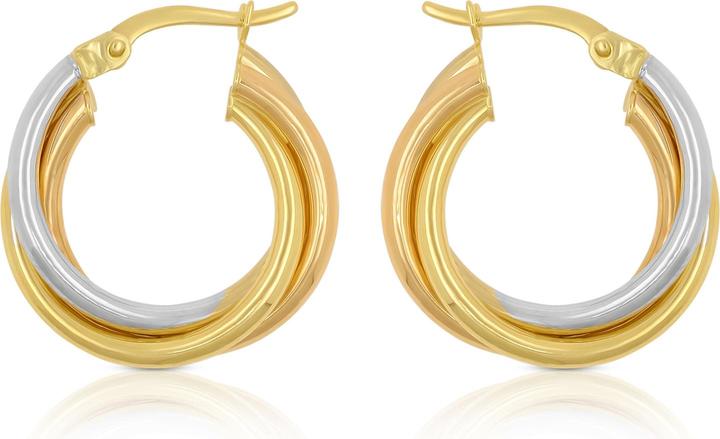 Muau Creolen (750, Weissgold, 18K Gelbgold)