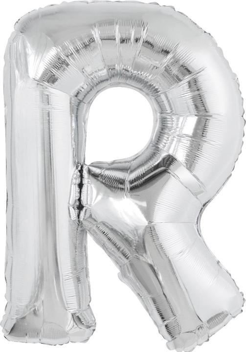 Actual product image Foil Balloon Letters R Silver 80cm (1 x)