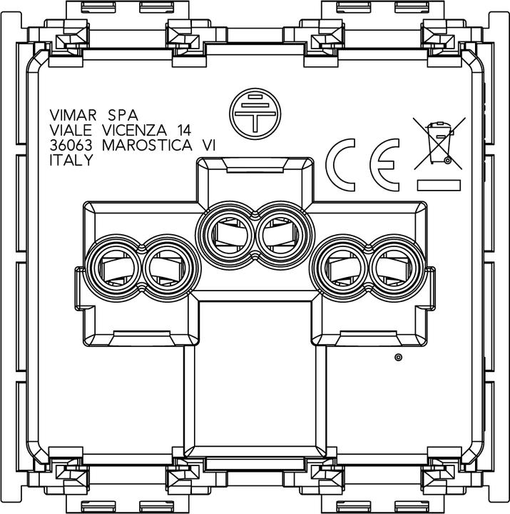 Actual product image Steffen VIMAR built-in socket ENGLAND 2Mod (13A/250V) gr