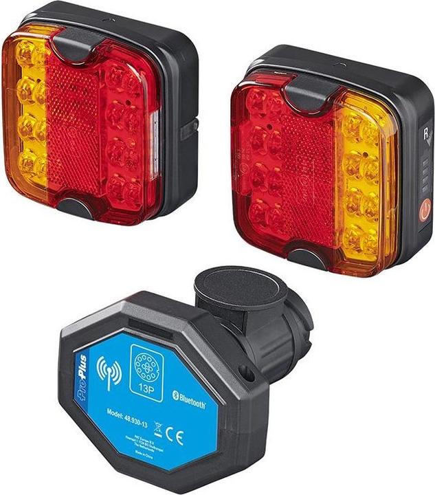 Actual product image ProPlus Taillight set LED with magnet wireless (Bluetooth) 13-pin