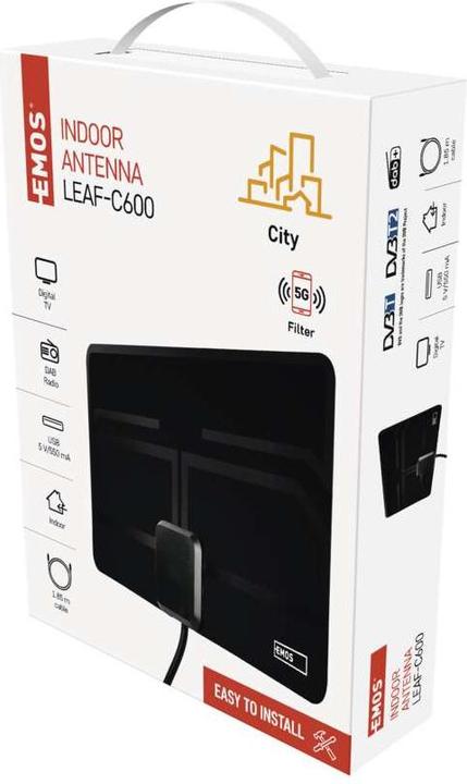 Image du produit Emos J0709 (Antenne d'intérieur, DVB-T / -T2, LTE)