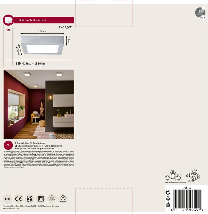 Actual product image Paulmann Panel Lunar (1140 lm)