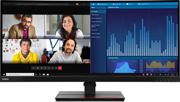 Produktbild Lenovo ThinkVision P34w-20 (3440 x 1440 Pixel, 34.14")