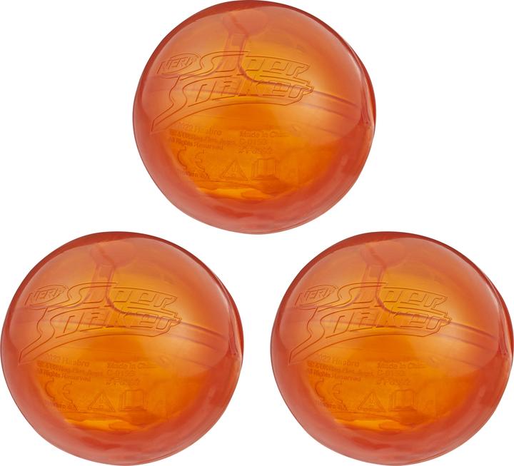 Nerf Paquet de 3 balles Super Soaker Hydro Balls, réutilisables et remplissables à l'eau.