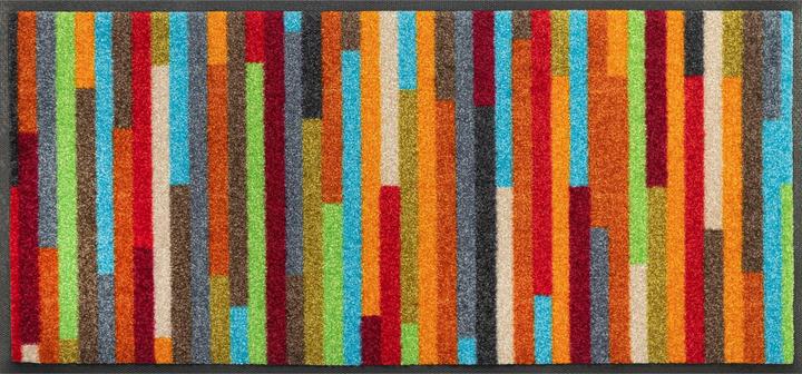Actual product image Wash + Dry Doormat Shoe Size Mikado Stripes 35 cm x 75 cm, Colourful (35 x 75 cm)