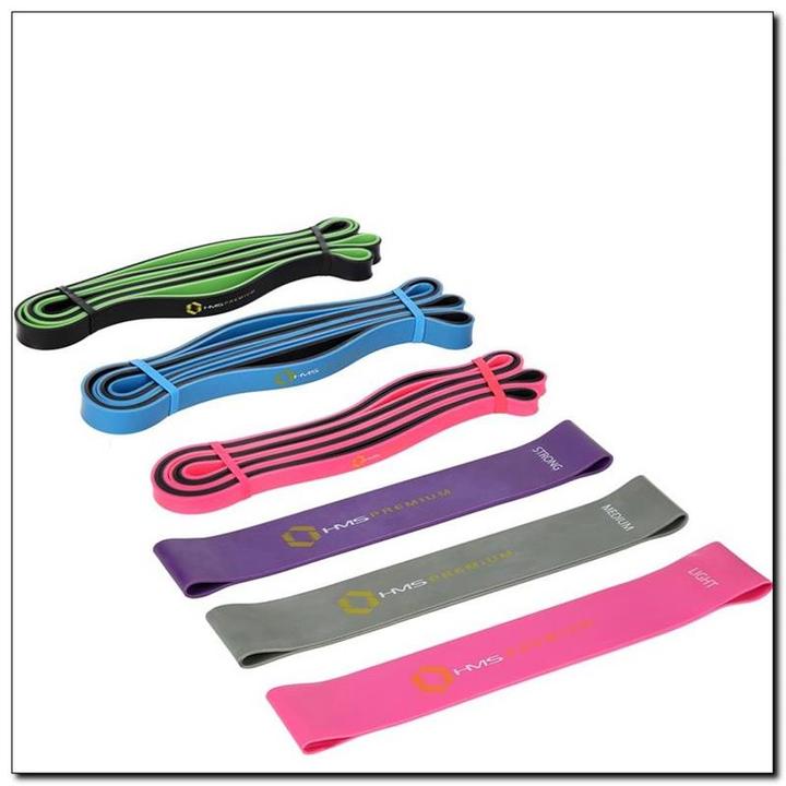 Actual product image HMS Exercise rubber set GU04/06 Professional set